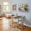 Modern Brown Height Adjustable Reclining Kids Desk Chair - 2