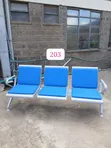 Blue Heavy Duty Waiting Bench - 1