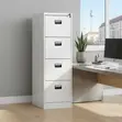 Modern 4-Drawer Stainless Steel Office Cabinet - 2