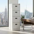 Modern 4-Drawer Stainless Steel Office Cabinet - 3