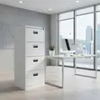 Modern 4-Drawer Stainless Steel Office Cabinet - 4