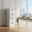 Modern 4-Drawer Stainless Steel Office Cabinet - 5