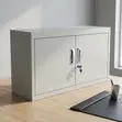 2-Door Mini Filing Cabinet - Gray Steel - 2