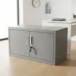 2-Door Mini Filing Cabinet - Gray Steel - 3
