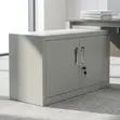 2-Door Mini Filing Cabinet - Gray Steel - 4