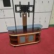 Brown Gold TV Stand with Mount - 2