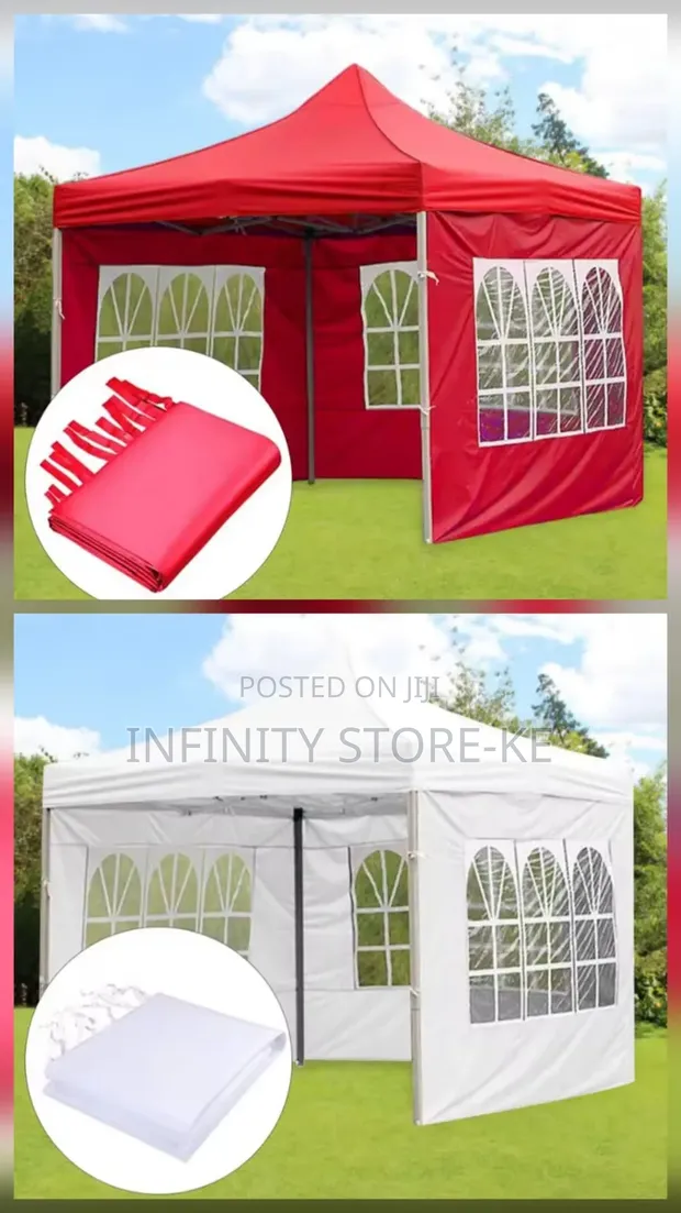 3x3m Gazebo Tent with Side Walls and Window - 1
