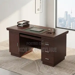 Mahogany Modern 140cm Executive Home Office Desk