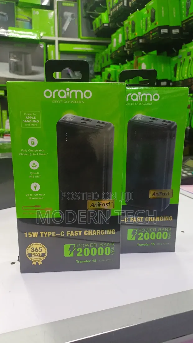 Oraimo Traveler 15 - 20,000mAh 15W Fast Charging Power Bank - 1