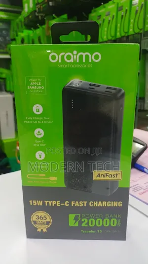 Oraimo 15W 20000mAh Power Bank