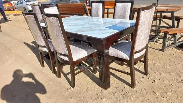 Marble Six Seater Dining Set - 1