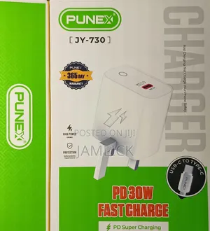 Punex JY-730 30W USB-C to USB-C Fast Charging Adapter