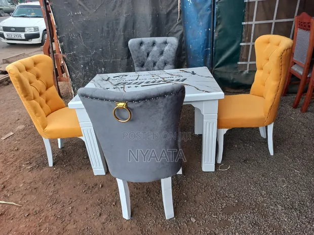 Four Seater Marble Dining Set - 1
