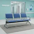 3-Seater Blue Padded Visitor's Bench - 4