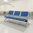 3-Seater Blue Padded Visitor's Bench - 5