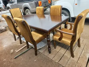 Six Seater Dining Set with Two Arm Chairs