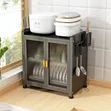 Minimalist Kitchen Countertop Dish Rack with Drawers - 3