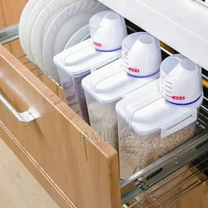 Cereal Storage Container with Measuring Cup Handle