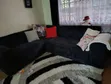 L-Shaped Sofa - Black Suede - 2