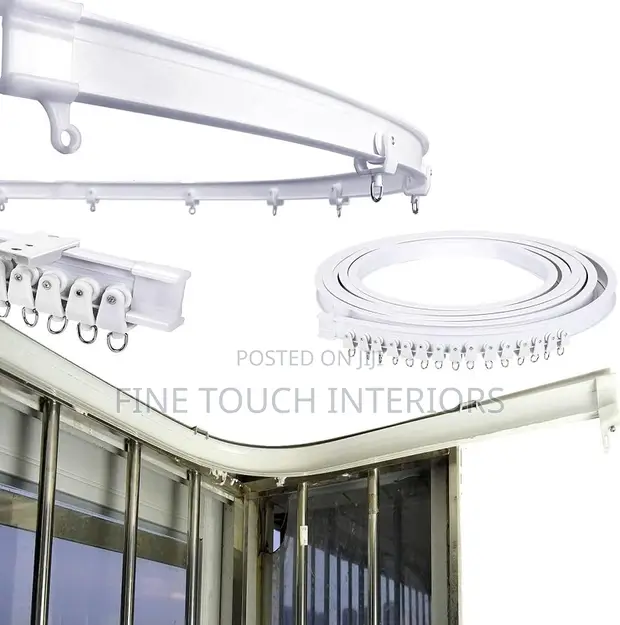 Bendable Curtain Rails - Smooth Gliding Flexible Track - 1