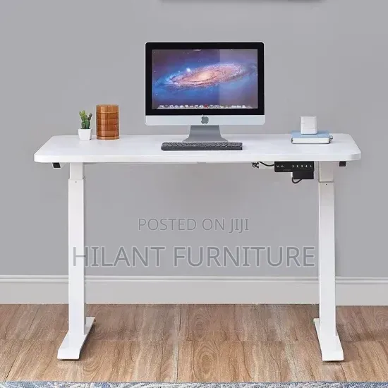 1.2m Electric Height Adjustable Sit-Stand Desk - White - 1