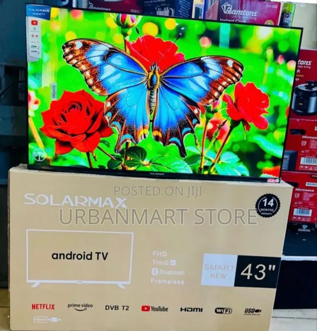 Solarmax 43 Inch Frameless Smart Android TV - 1