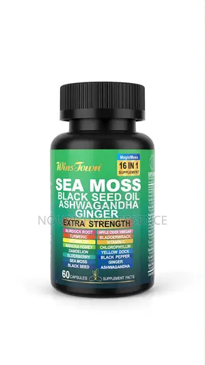 Sea Moss, Black Seed Oil & Ashwagandha Ginger Supplement
