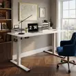 1200mm White Electric Height-Adjustable Office Desk - 1