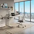1200mm White Electric Height-Adjustable Office Desk - 4