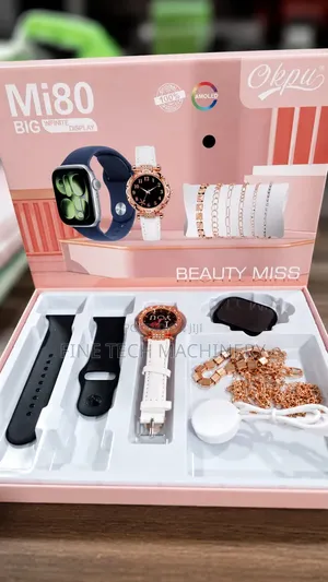 Beauty Miss Smart Watch Gift Set with Analog Watch & Jewelry