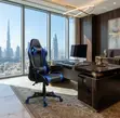 Modern High Backrest Office Chair - Blue - 4
