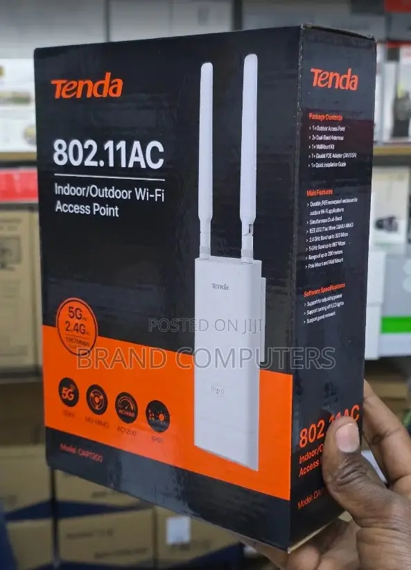Tenda OAP1200 Indoor/Outdoor Wi-Fi Access Point - 1