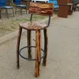Wooden Stool with Rustic Finish - 1