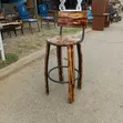 Wooden Stool with Rustic Finish - 2