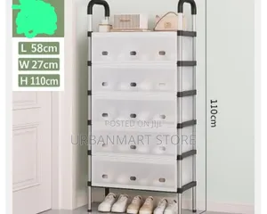7 Tier Closed Shoe Rack - Spacious Organizer