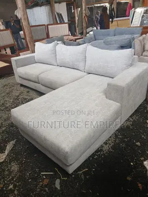 6-Seater L-Shaped Sofa - Light Grey