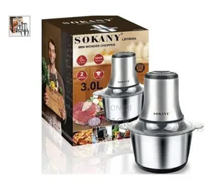 Sokany 3L Food Chopper with Stainless Steel Bowl