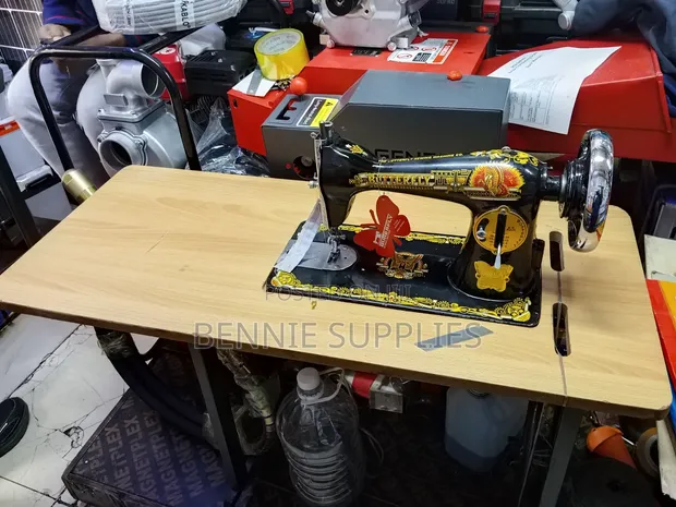 Complete Butterfly Sewing Machine Head and Table - 1