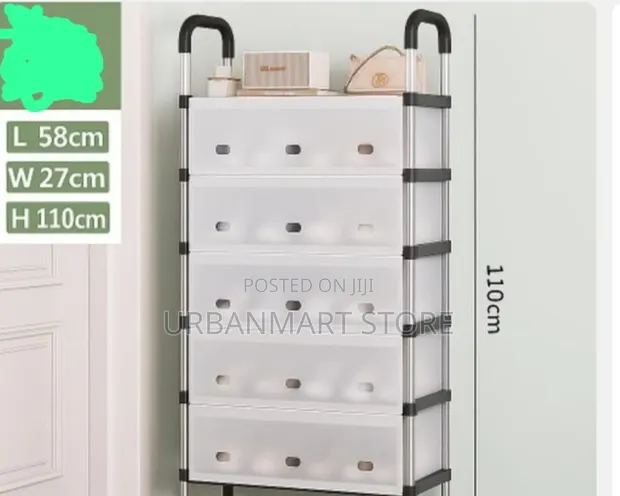 7-Layer Closed Shoe Rack - Space Saving Storage - 1