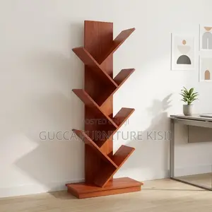 Tree Shaped Wooden Bookcase