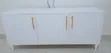 Ideal White Wood TV Stand with Shelves - 1