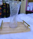 Elegant Clear Glass Flower Vase - Brand New - 2