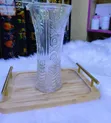 Elegant Clear Glass Flower Vase - Brand New - 5