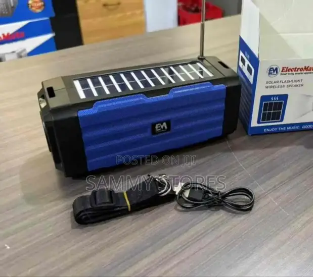 ElectroMate Solar Bluetooth Speaker with Torch - 1