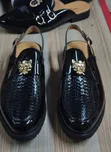 Versace Mules Shoes - Black Leather - 1