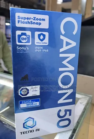 New Tecno Camon 50 256GB Gray
