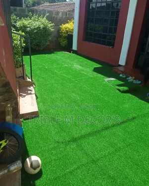 Artificial Grass Rug for Front Porch Welcome Area