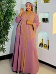 Black Gold Maxi Dress / Classy Abaya - 2