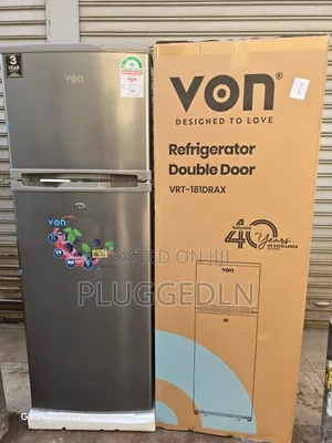 VON Double Door Fridge 181 Liters