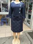 Elegant Navy Blue Dress by MO Apparel - 2